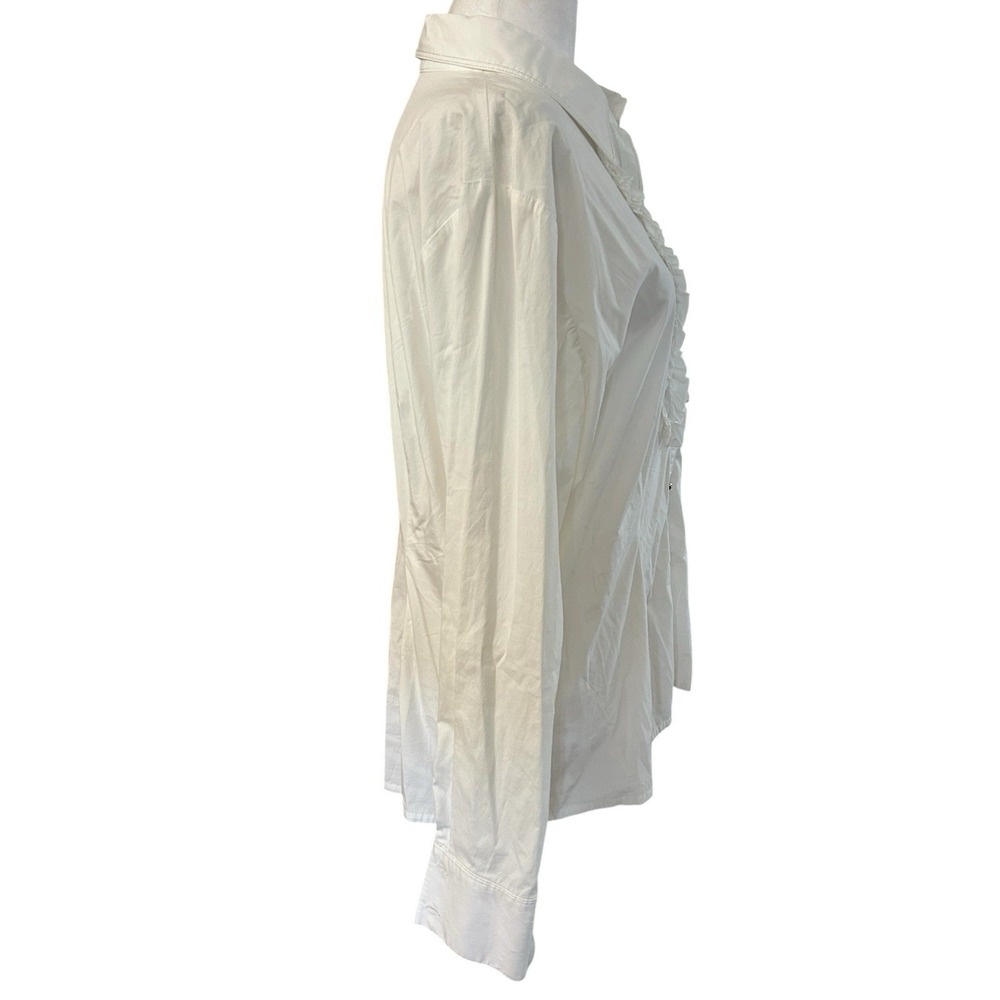 Pendleton Classic White Bottom Down Pleated & Ruf… - image 3